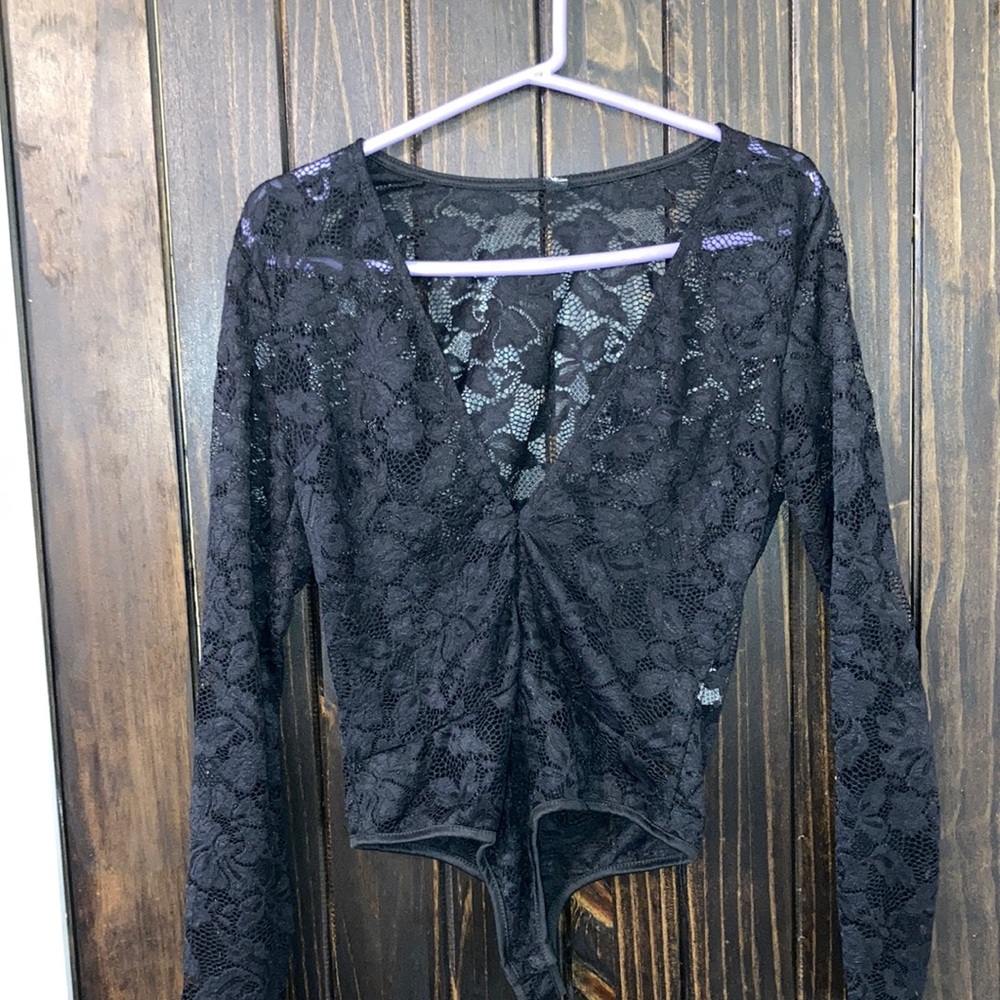 Windsor Floral Print Lace Bodysuit L